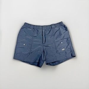 Aftco Fishing Cargo Shorts Men's Size 42 (Fits 36W) Seven Pockets Navy Blue 6"